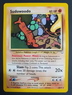 Sudowoodo 26/64 - Neo Revelation Set - Pokemon Card - Excellent Condition - Image 1