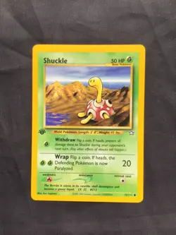 Pokemon Cards: Neo Genesis 1st Edition Common: Shuckle 72/111 - Image 1