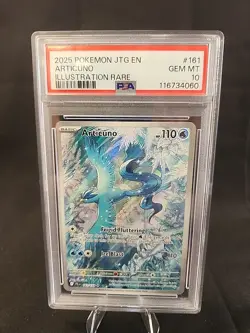 Pokemon TCG Articuno IR 161/159 Journey Together English Card, PSA 10 - Image 1