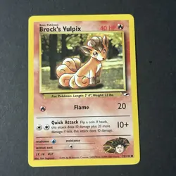 Brock’s Vulpix 73/132 Pokemon TCG Pokemon Card (MYREF#2) - Image 3