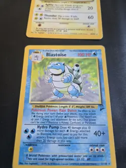 Vintage Pokemon Card Lot Blastoise, Raichu Holos, Official Trading Card Binder - Image 2