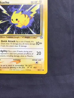 Pokemon Cards: Neo Genesis 1st Edition Common: Pikachu 70/111 - Image 4