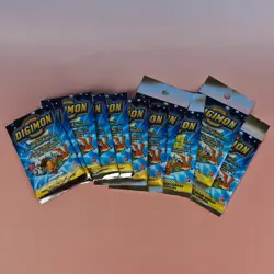 DIGIMON TRADING CARDS BOOSTER PACKS SEALED BANDAI 2000 LOT OF 10 - Image 1