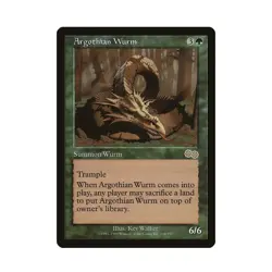 Argothian Wurm MTG Urza's Saga Rare LP Lightly Played Single Card - Image 1