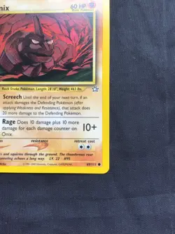 Pokemon Cards: Neo Genesis 1st Edition Common: Onix 69/111 - Image 4