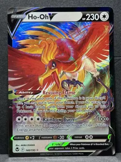 Pokemon TCG Ho-Oh v Silver Tempest Holo Ultra Rare Card 140/195 NM - Image 1