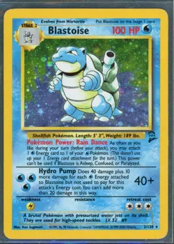 Pokemon Cards - Blastoise 2/130 - Base Set 2 - eBay Live Sun 12th 6:30pm - Image 1