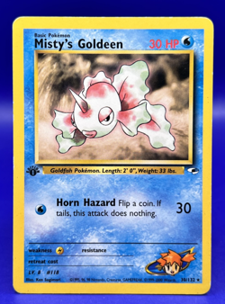 Pokemon Card Gym Heroes First Edition Misty’s Goldeen 30/132 Rare MP+ - Image 1
