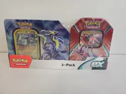Pokemon Paldea Legends 2- Pack Miraidon & Koraidon EX Tins - Image 1