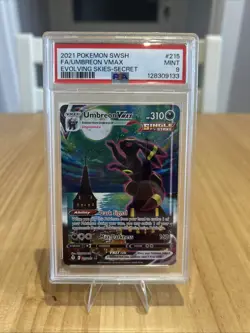 Pokemon Umbreon VMAX Evolving Skies Moonbreon Alt Art 215/203 PSA 9 MINT - Image 1