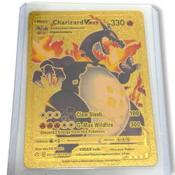 Pokemon CHARIZARD VMAX Gigantamax Gold Foil Fan Art Card SV107/SV122 HP330 - Image 1