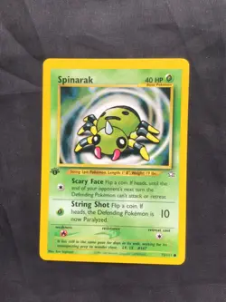 Pokemon Cards: Neo Genesis 1st Edition Common: Spinarak 75/111 - Image 1