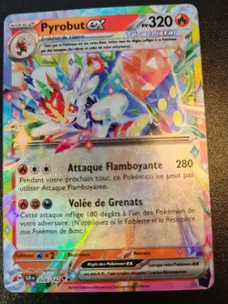 Carte Pokemon Francaise - Pyrobut EX 028/142 - Couronne Stellaire - Image 1