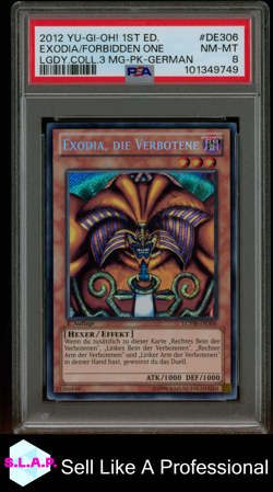 EXODIA/FORBIDDEN ONE LGDY.COLL.3 MG-PK-GER YU-GI-OH! 2012 DE306 PSA 8 - Image 1