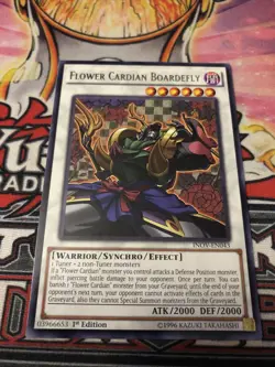 1x (LP) Flower Cardian Boardefly - INOV-EN043 - Rare - 1st Edition YuGiOh - Image 1