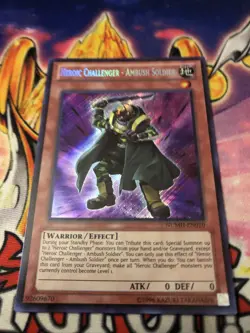 Yugioh Heroic Challenger Ambush Soldier NUMH-EN010 Secret Rare NM - Image 1