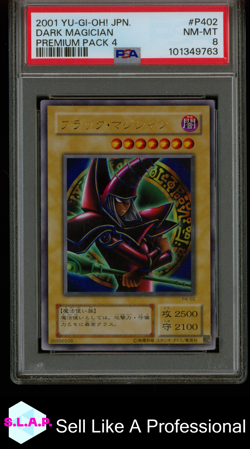 DARK MAGICIAN PREMIUM PACK 4 YU-GI-OH! JAPANESE PREMIUM PACK 4 2001 P402 PSA 8 - Image 1