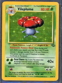 Pokemon Cards - Vileplume 15/64 - Jungle Set - eBay Live Sun 12th 6:30pm - Image 1