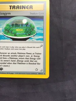Pokemon Cards: Neo Genesis 1st Edition Rare: Ecogym 84/111 - Image 4