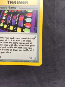 Pokemon Cards: Neo Genesis 1st Edition Rare: Arcade Game 83/111 - Image 4
