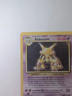 Alakazam 1/102 Base Set Holo Rare Unlimited Pokemon TCG Card LP Condition - Image 5