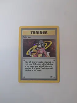 Pokemon Card Sabrina 20/132 Gym Challenge Unlimited Holo Rare LP Condition - Image 1