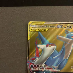 Pokemon Sun and Moon Tag Team Latias and Latios GX Full Art Card 169/181 LP - Image 2