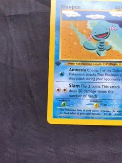 Pokemon Cards: Neo Genesis 1st Edition Common: Wooper 82/111 - Image 5
