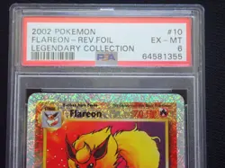 PSA 6 FLAREON 10/110 REVERSE HOLO - POKEMON LEGENDARY COLLECTION CARD - Image 2