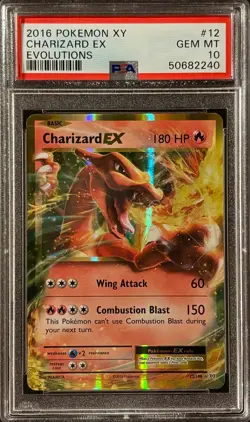 Charizard EX Full Art Holo Evolutions Base Set PSA 10 Pokemon card #12 Mint - Image 1