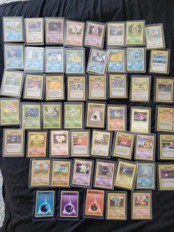WOTC Pokemon TCG Base Set 52 Card Bundle Joblot Partial Incomplete Set no dupes - Image 1