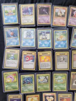 WOTC Pokemon TCG Base Set 52 Card Bundle Joblot Partial Incomplete Set no dupes - Image 2