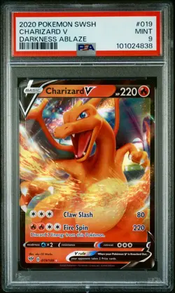 Charizard V Full Art Holo Darkness Ablaze Sword & Shield PSA 9 Pokemon Card #19 - Image 1