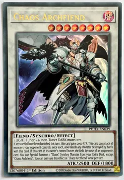 PHHY-EN039 Chaos Archfiend - Ultra Rare 1st Edition Near Mint YuGiOh Card - Image 1