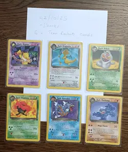 Pokemon TCG bundle of 6 vintage rare Team Rocket set cards - Image 1