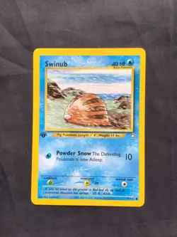 Pokemon Cards: Neo Genesis 1st Edition Common: Swinub 79/111 - Image 1