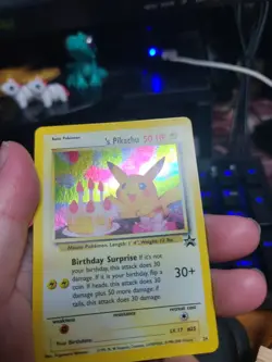 Pokemon TCG Birthday Pikachu #24 2001 Promo Black Star Holo Card - Image 3
