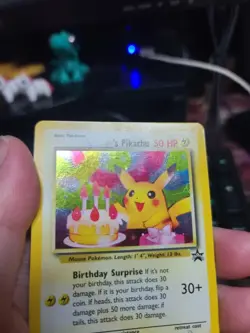Pokemon TCG Birthday Pikachu #24 2001 Promo Black Star Holo Card - Image 5