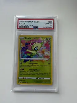 Pokemon TCG Celebi Vivid Voltage Holo Card 009/185 Amazing Rare PSA 10 - Image 1