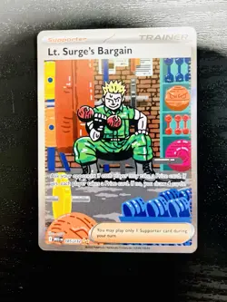 Lt. Surge’s Bargain 185/132 Illustration Rare Holo Pokemon Card NM Condition - Image 2