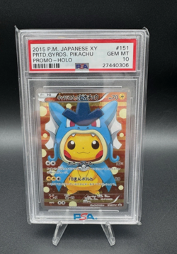 2015 XY-P 151 Poncho Pikachu Gyarados GARY Pokemon Promo Card PSA 10 Gem MINT - Image 1