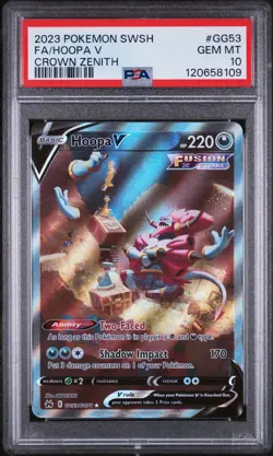PSA 10 Hoopa V GG53/GG70 Special Art Pokemon Card Crown Zenith Holo GEM MINT - Image 1
