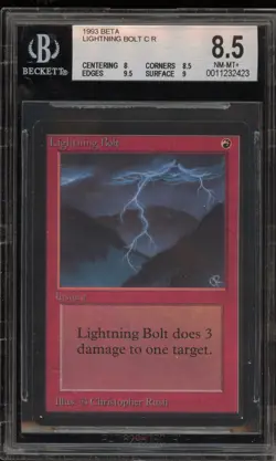 Magic the Gathering MTG Lightning Bolt Beta BGS 8.5 - Image 1