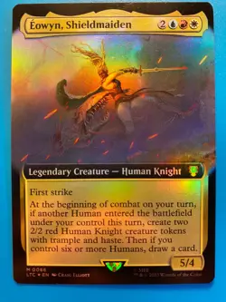 MTG 1x FOIL EXTENDED ART Eowyn, Shieldmaiden # 86 Lord of the Rings Magic x1 NM - Image 1