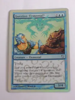 MTG - FOIL - Question ElementalU - Unhinged - LP - Image 1