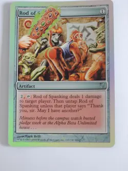 MTG - FOIL - Rod of Spanking - Unhinged - NM - Image 1