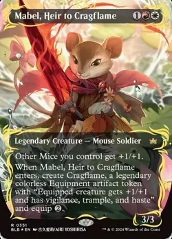 [1x] Mabel, Heir to Cragflame - Raised Foil - Borderless Near Mint, English Bloo - Image 1