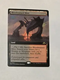 Bloodstained Mire - Extended Art - Modern Horizons 3 - MH3 - Near Mint - MTG - Image 1