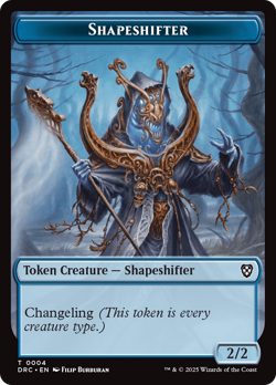 Zombie Army // Shapeshifter Double-Sided Token [Aetherdrift Tokens] Magic MTG - Image 2