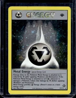 Pokemon Cards: Neo Genesis 1st Edition Rare Holo: Metal Energy 19/111 - Image 1